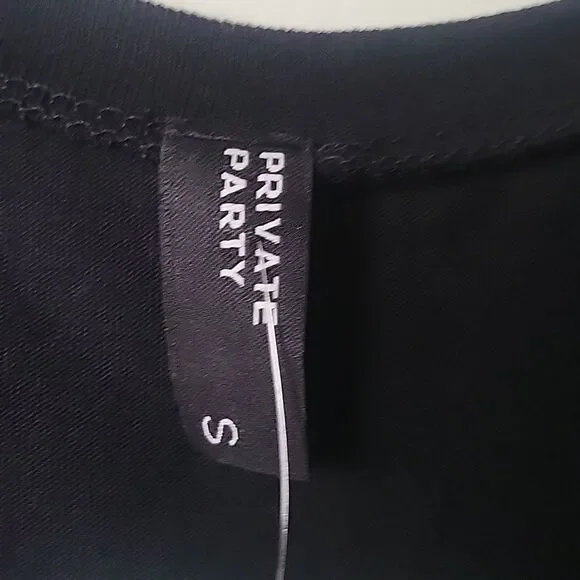 NWT Private S Party Graphic Yoga Nah Maste Namaste Muscle Long Tank Funny Black - Picture 4 of 7